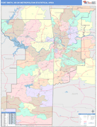 Fort Smith Metro Area Digital Map Color Cast Style